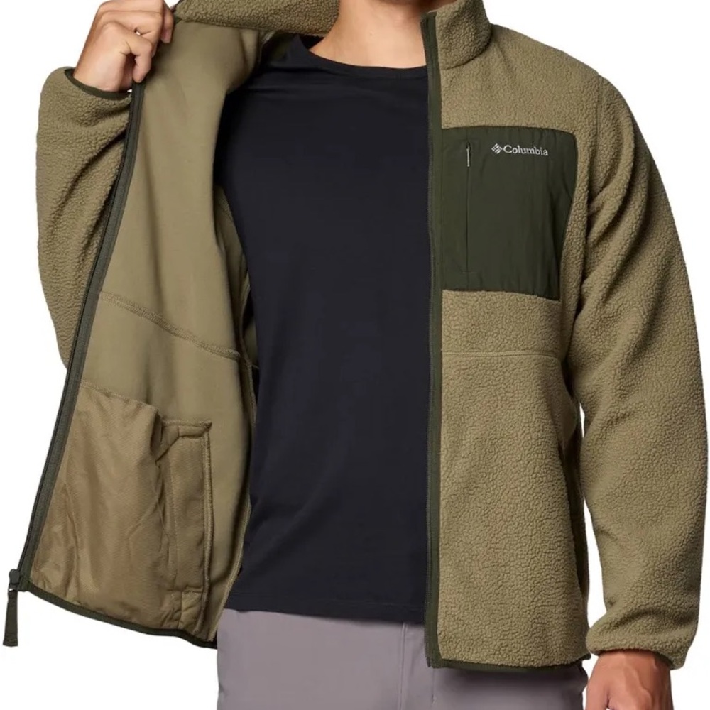 Columbia Men's Khaki and Dark Green Performance Jacket